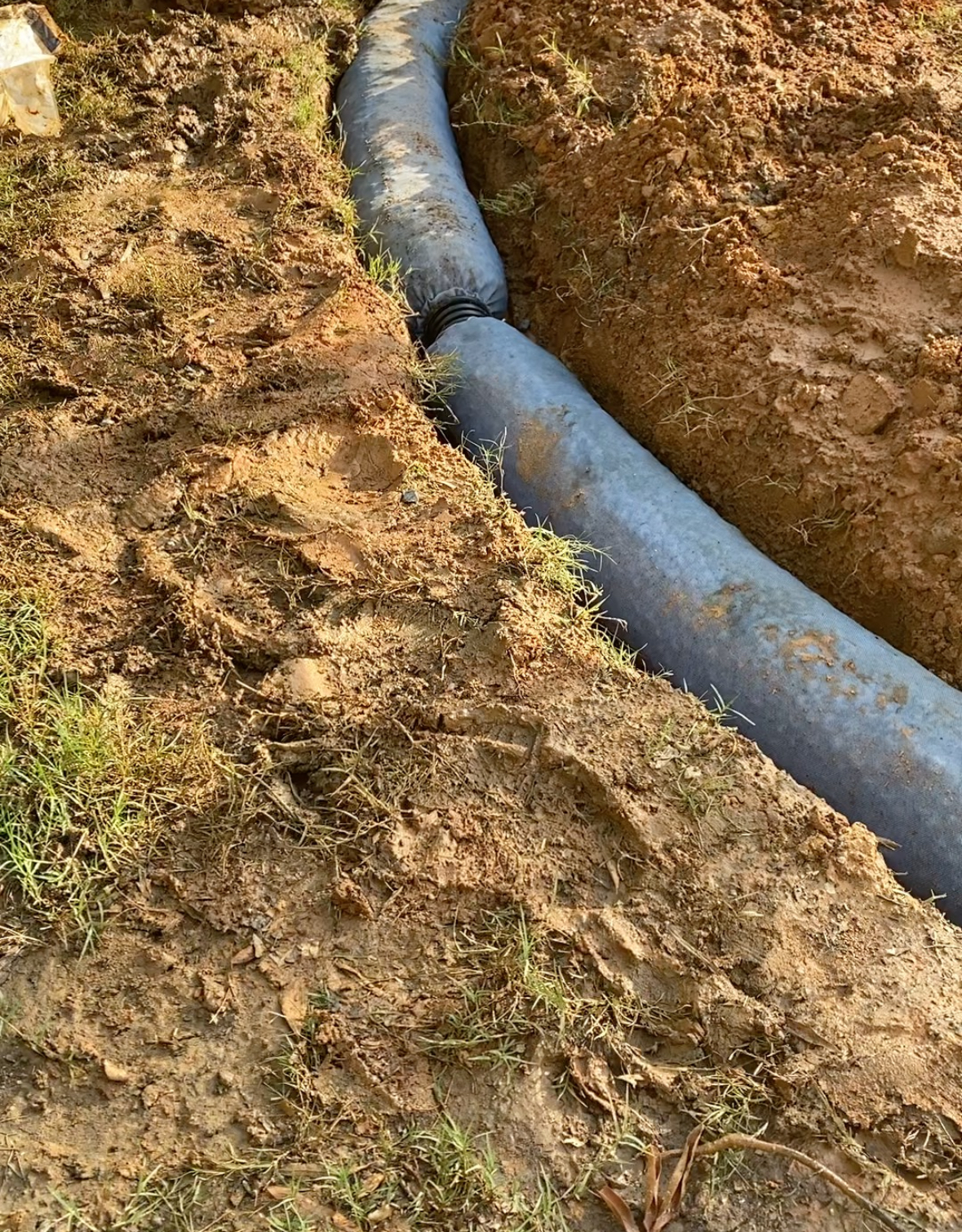 French drain installation