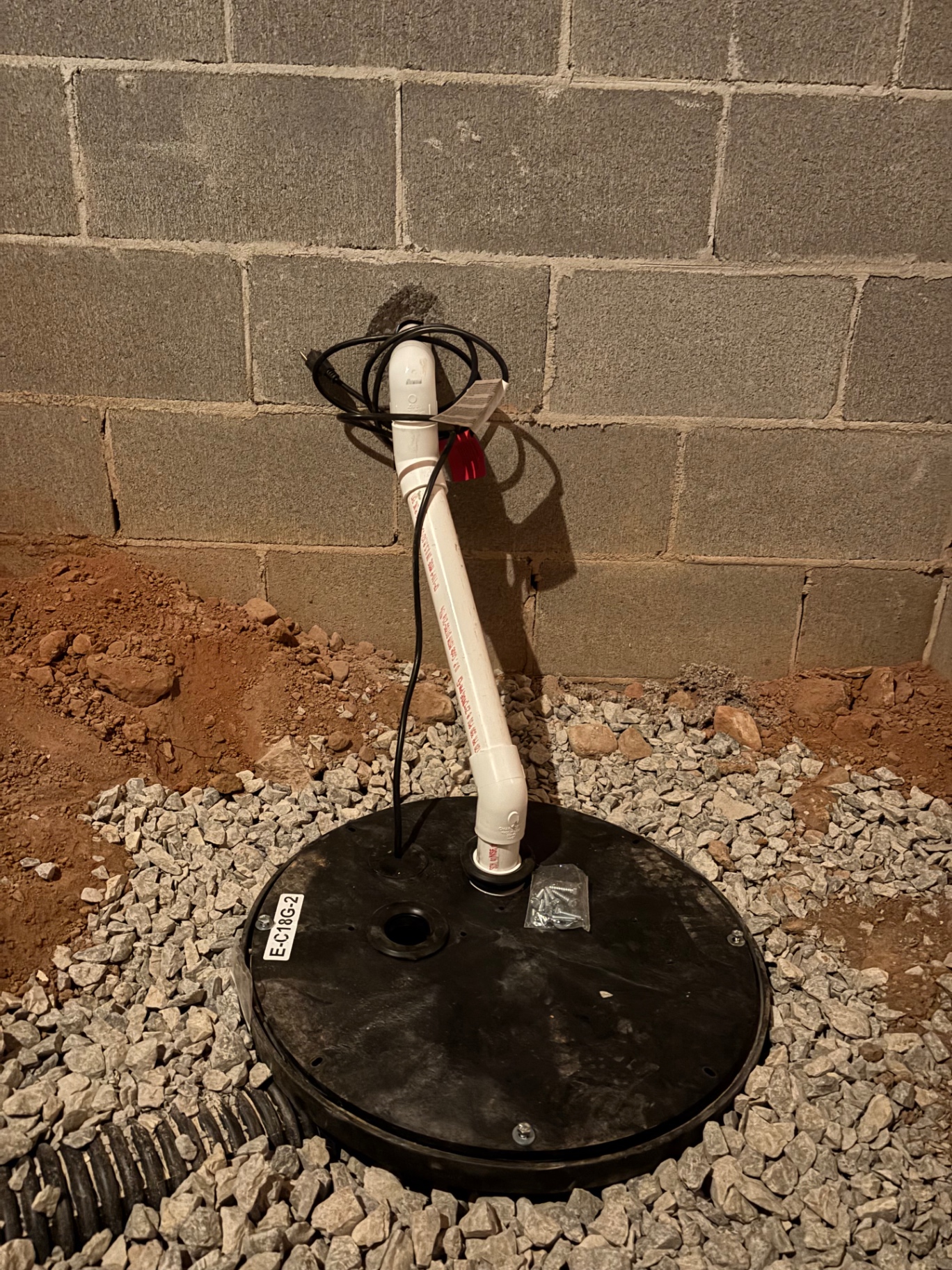 Crawlspace sump pump pit